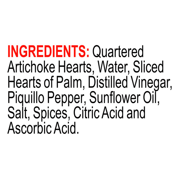 Ingredients Vigo 12 oz Marinated Hearts of Palm & Artichokes