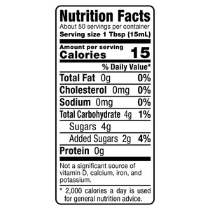Nutrition facts Alessi 25.5 fl. oz White Balsamic Vinegar