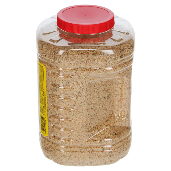 Right and top Vigo 5 lbs Seasoned Italian Style Bread Crumbs Jug