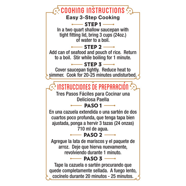 Instructions Vigo 19 oz Paella Valenciana