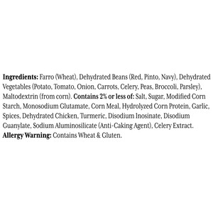 Ingredients Alessi 6 oz Tuscan Farro & Bean Minestrone Soup