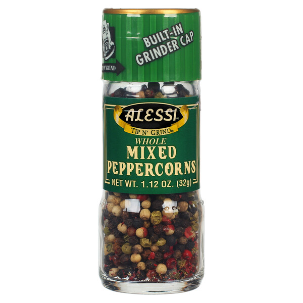 First image Alessi 1.12 oz Whole Mixed Peppercorns Grinder
