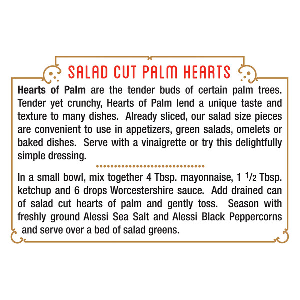 Instructions Vigo 14 oz Hearts of Palm Salad Cut