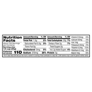 Nutrition facts Vigo 50 lbs Seasoned Italian Style Bread Crumbs