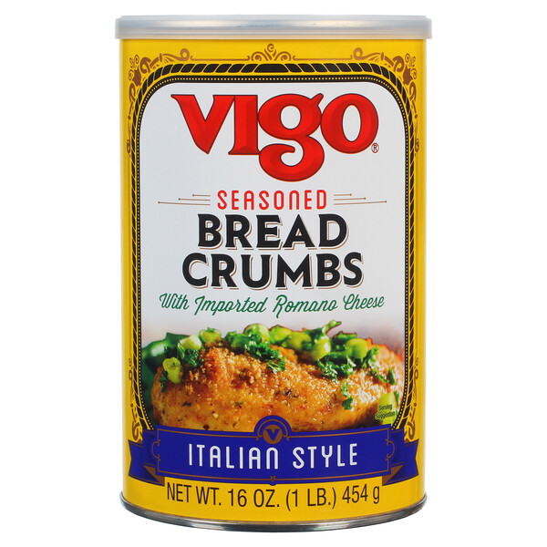First image Vigo 16 oz Seasoned Italian Style Bread Crumbs