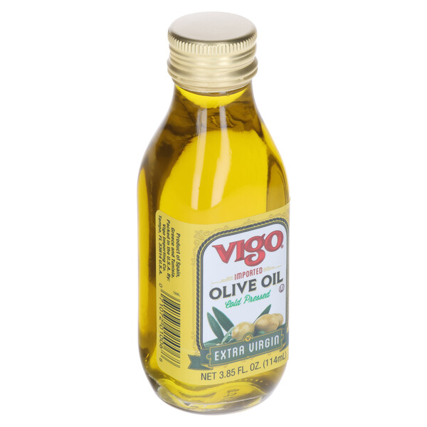 Left three-quarter view Vigo 3.85 fl. oz Extra Virgin Olive Oil