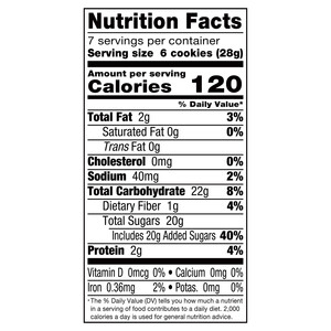 Nutrition facts Alessi 7 oz Amaretti Cookies