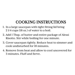 Alessi 6.5 oz Risotto with Cheese and Broccolini