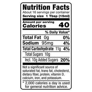 Nutrition facts Alessi 8.5 fl. oz Sweet Chili Sauce Balsamic Vinegar