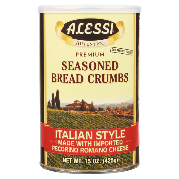 Alessi 15 oz Seasoned Italian Style Bread Crumbs