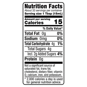 Nutrition facts Alessi 17 fl. oz White Balsamic Vinegar