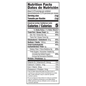 Nutrition facts Vigo 5 lbs Beef Flavored Soup Base
