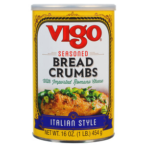 First image Vigo 16 oz Seasoned Italian Style Bread Crumbs