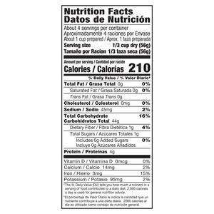 Nutrition facts Vigo 8 oz Low Sodium Yellow Rice Dinner