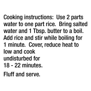 Instructions Vigo 2.2 lbs Arborio Rice