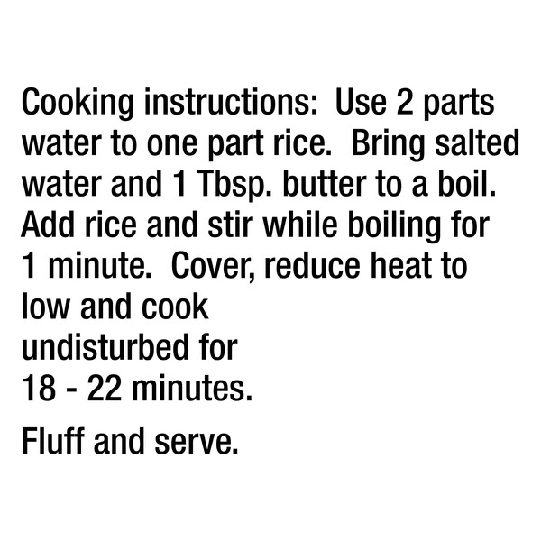 Instructions Vigo 2.2 lbs Arborio Rice