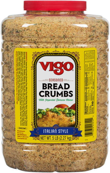 Vigo 5 lbs Seasoned Italian Style Bread Crumbs Jug