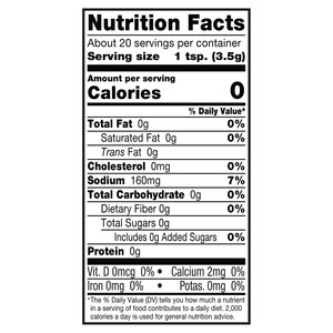Nutrition facts Vigo 3.5 fl. oz Capers Capotes