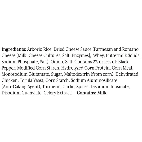 Ingredients Alessi 6.5 oz Risotto Cacio e Pepe