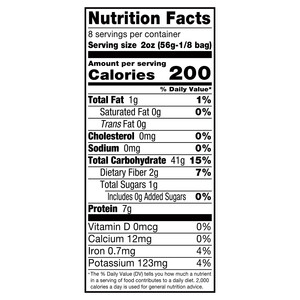 Nutrition facts Alessi 16 oz Organic Spaghetti Alla Chitarra