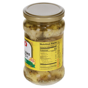 Right and top Vigo 9.9 oz Marinated Baby Artichoke Hearts