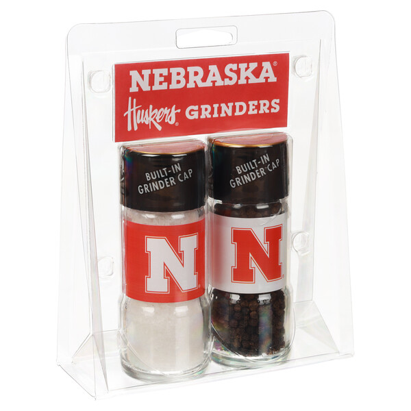 Left three-quarter view Vigo 4.17 oz University of Nebraska&reg; Huskers&reg; Grinder Set