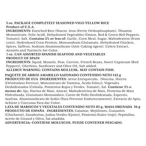 Ingredients Vigo 8 oz Paella Valenciana