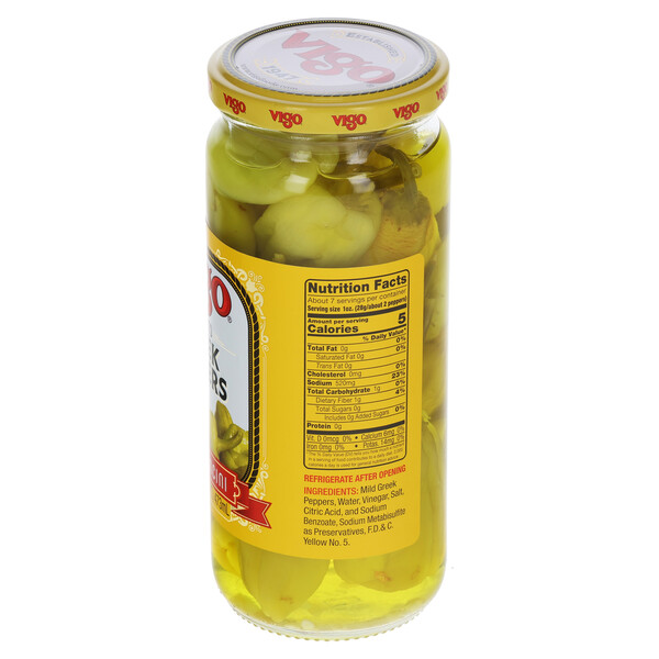 Vigo 16 fl. oz Greek Peppers