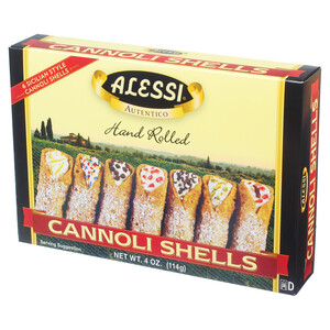 Right three-quarter view of Alessi 4 oz Large Cannoli Shells