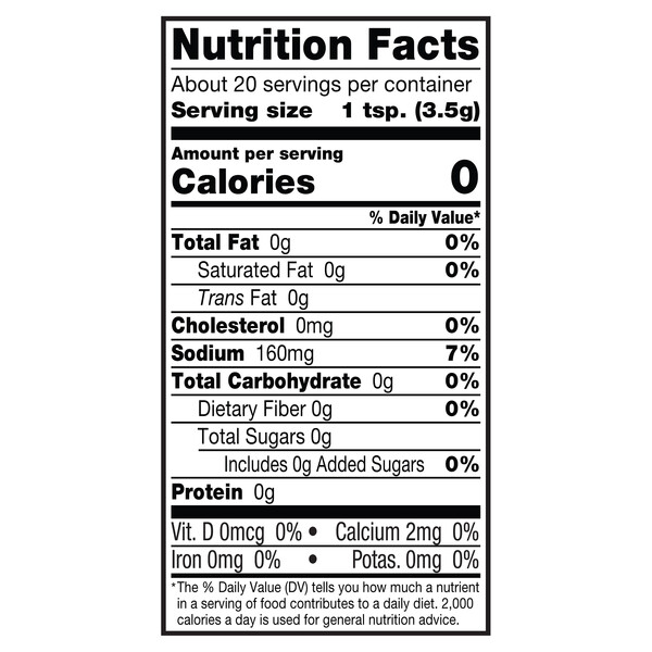 Nutrition facts Vigo 3.5 fl. oz Capers Capotes