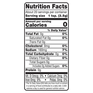 Nutrition facts Vigo 3.5 fl. oz Capers Nonpareilles