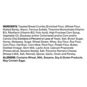 Ingredients Vigo 24 oz Seasoned Italian Style Bread Crumbs