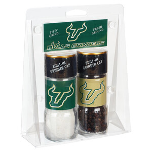 Left three-quarter view Vigo 4.17 oz University of South Florida&reg; Bulls&trade; Grinder Set