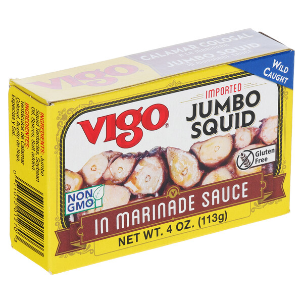 Vigo 4 oz Jumbo Squid in Marinade Sauce