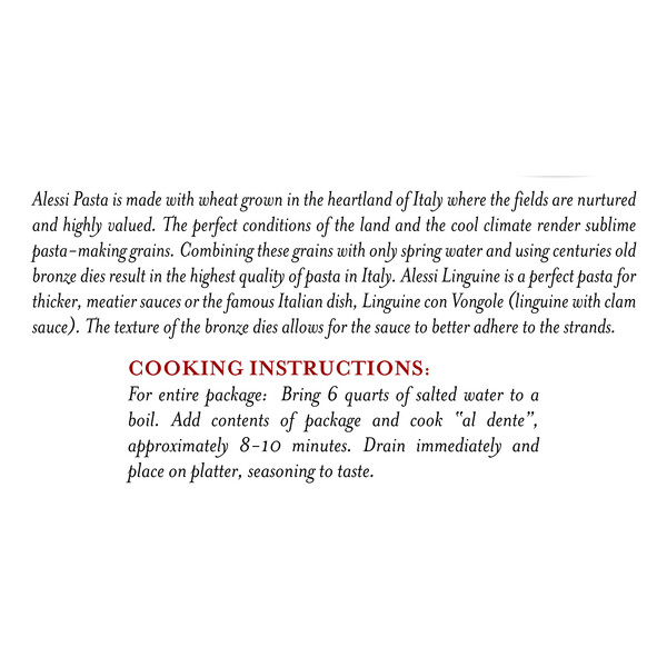 Alessi 16 oz Organic Linguine