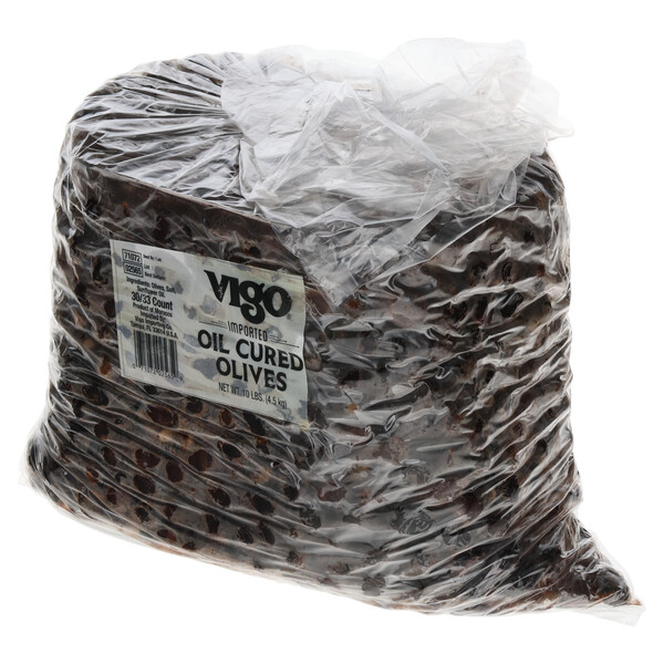 Right three-quarter view of  10 lbs Oil Cured Olives