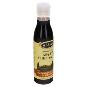 Left three-quarter view Alessi 8.5 fl. oz Sweet Chili Sauce Balsamic Vinegar