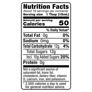 Nutrition facts Alessi 8.5 fl. oz Black Garlic Reduction