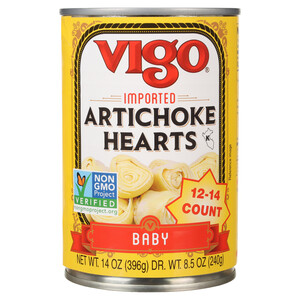 First image Vigo 14 oz Baby Artichoke Hearts