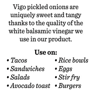 Instructions Vigo 12 oz Pickled Red Onions