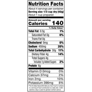 Nutrition facts Alessi 6 oz Tuscan Farro & Bean Minestrone Soup