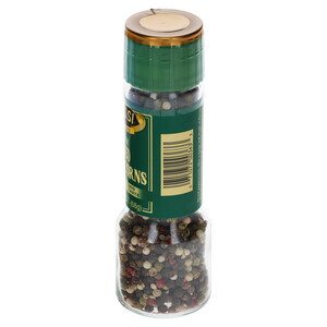 Right and top Alessi 2.39 oz Whole Mixed Peppercorns Grinder