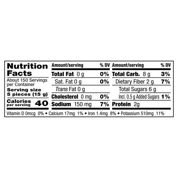 Nutrition facts Vigo 5 lbs Sun Dried Tomatoes Julienne Cut