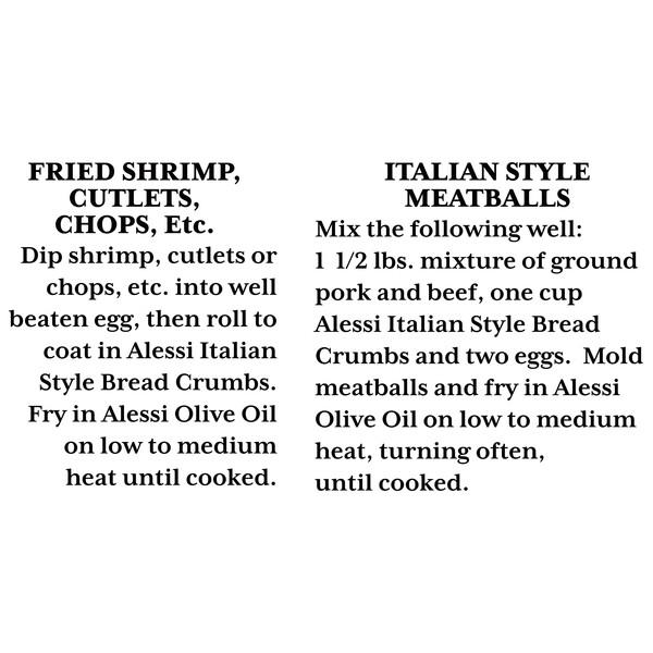Alessi 15 oz Seasoned Italian Style Bread Crumbs