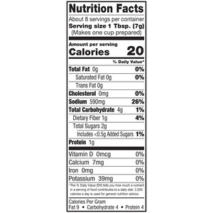 Nutrition facts Vigo 2 oz Onion Soup & Dip Mix