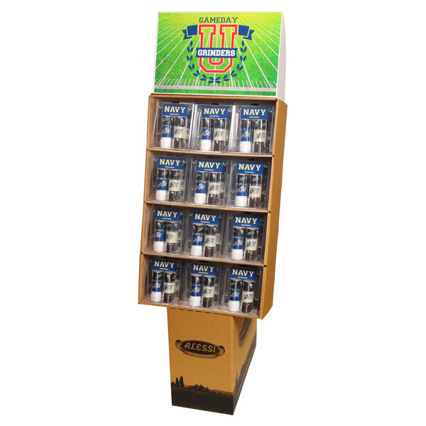 Collegiate 4.17 oz Navy® Salt & Pepper Grinder Display