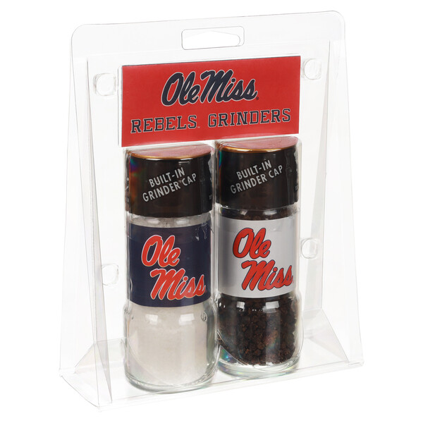 Left three-quarter view Alessi 4.17 oz Ole Mississippi&trade; Rebels&trade; Grinder Set
