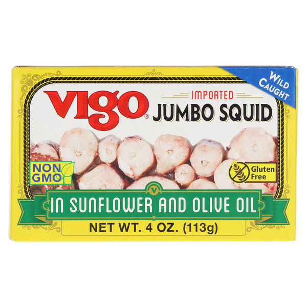 Vigo 4 oz Jumbo Squid in Oil