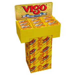 Left three-quarter view Vigo 8 oz Yellow Rice Dinner Display