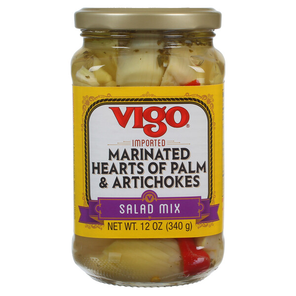 First image Vigo 12 oz Marinated Hearts of Palm & Artichokes